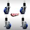 Service Caster 3.5'' SS Blue Poly Wheel Swivel 1-3/4'' Expanding Stem Caster Set 2 Brakes, 4PK SCC-SSEX20S3514-PPUB-BLU-2-TLB-2-134 - alternate 2